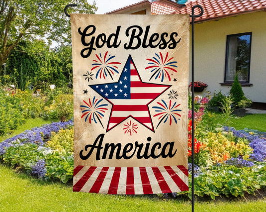 God Bless America Garden Flag