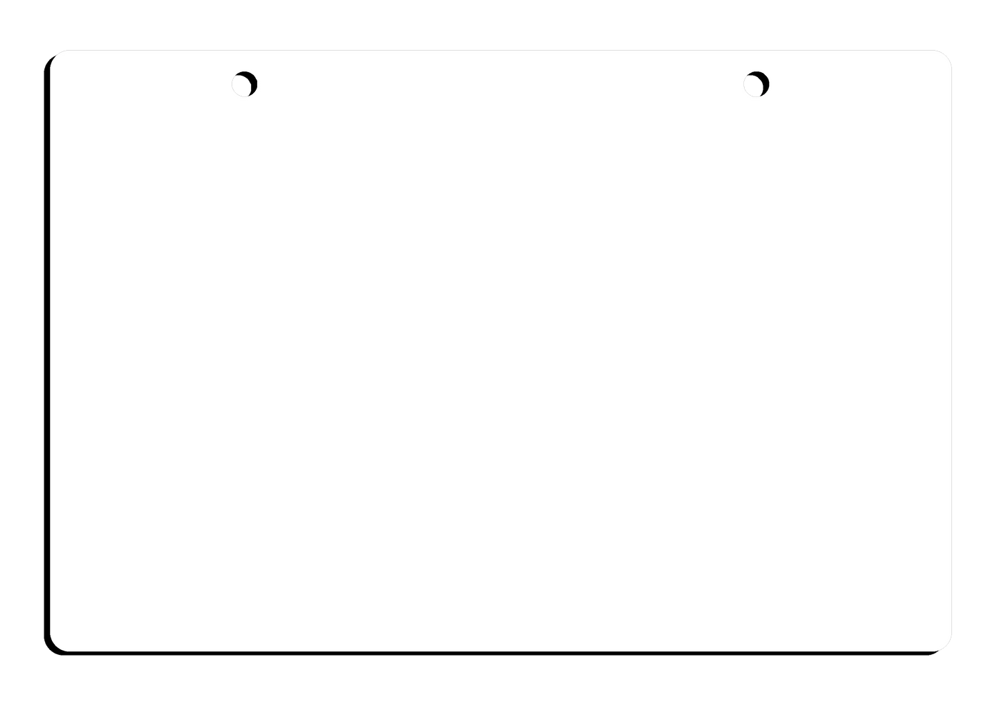 6" x 9" Rounded Corner Rectangle Door Hanger Sublimation Blank