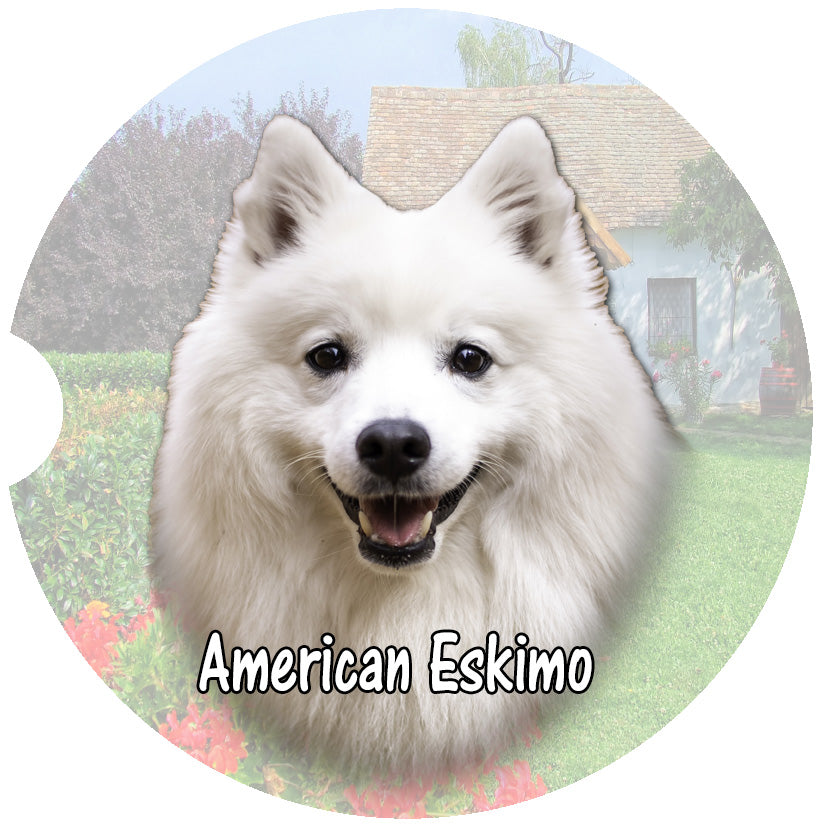 American Eskimo Car Coasters