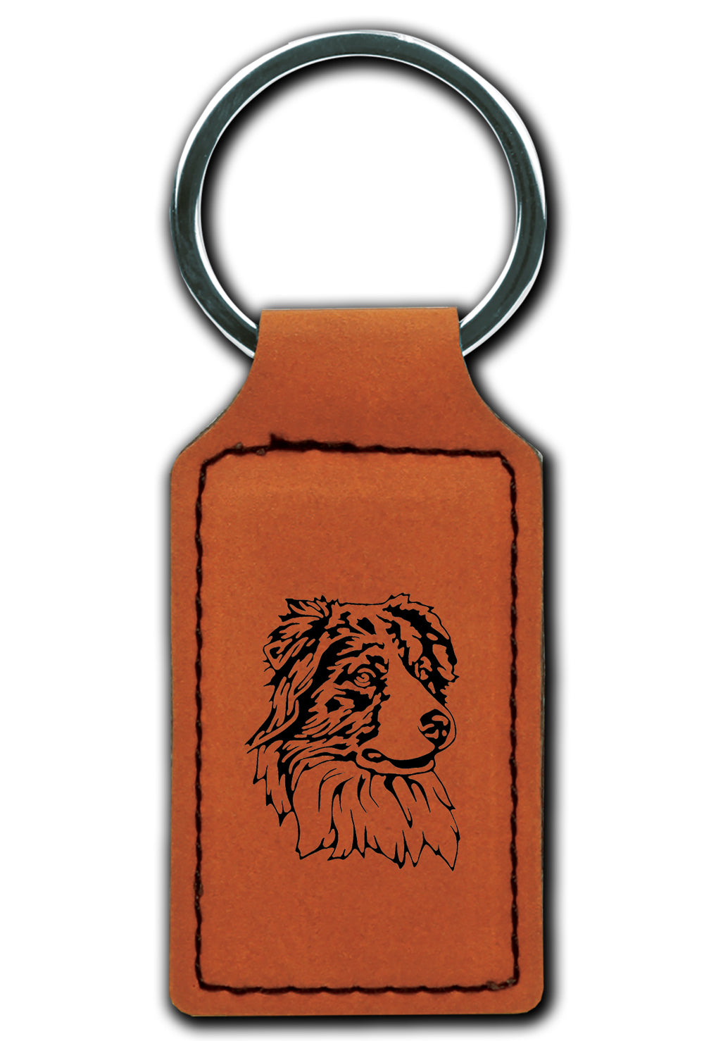 Australian Shepherd Leatherette Key Chain