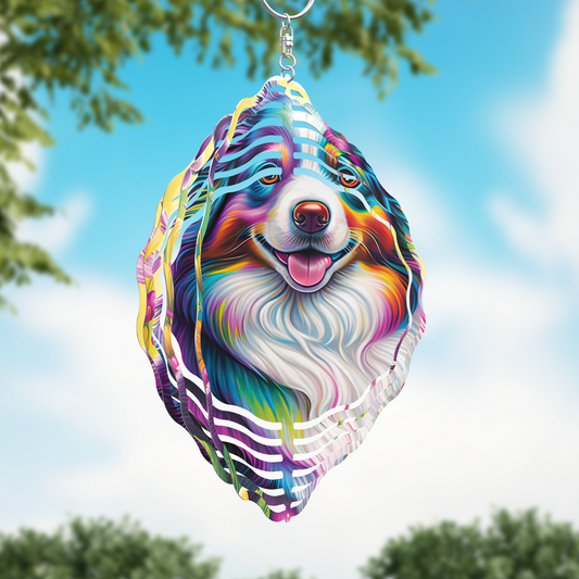 Australian Shepherd Colorful Wind Spinner