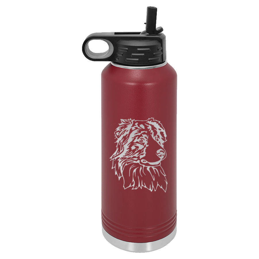 Australian Shepherd Water Bottle