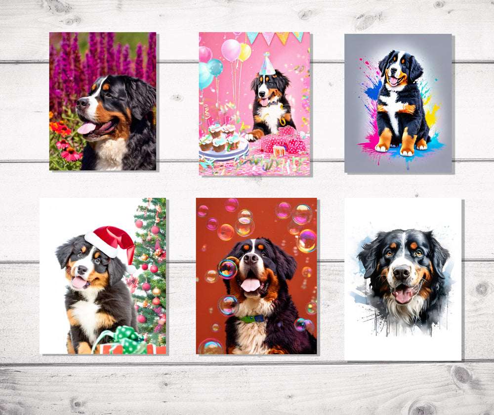 Bernese Mountain Dog Greeting Cards
