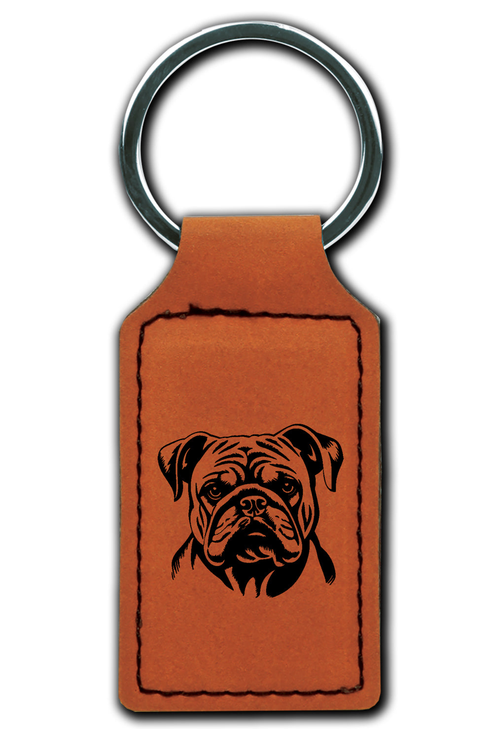 Bulldog Leatherette Key Chain