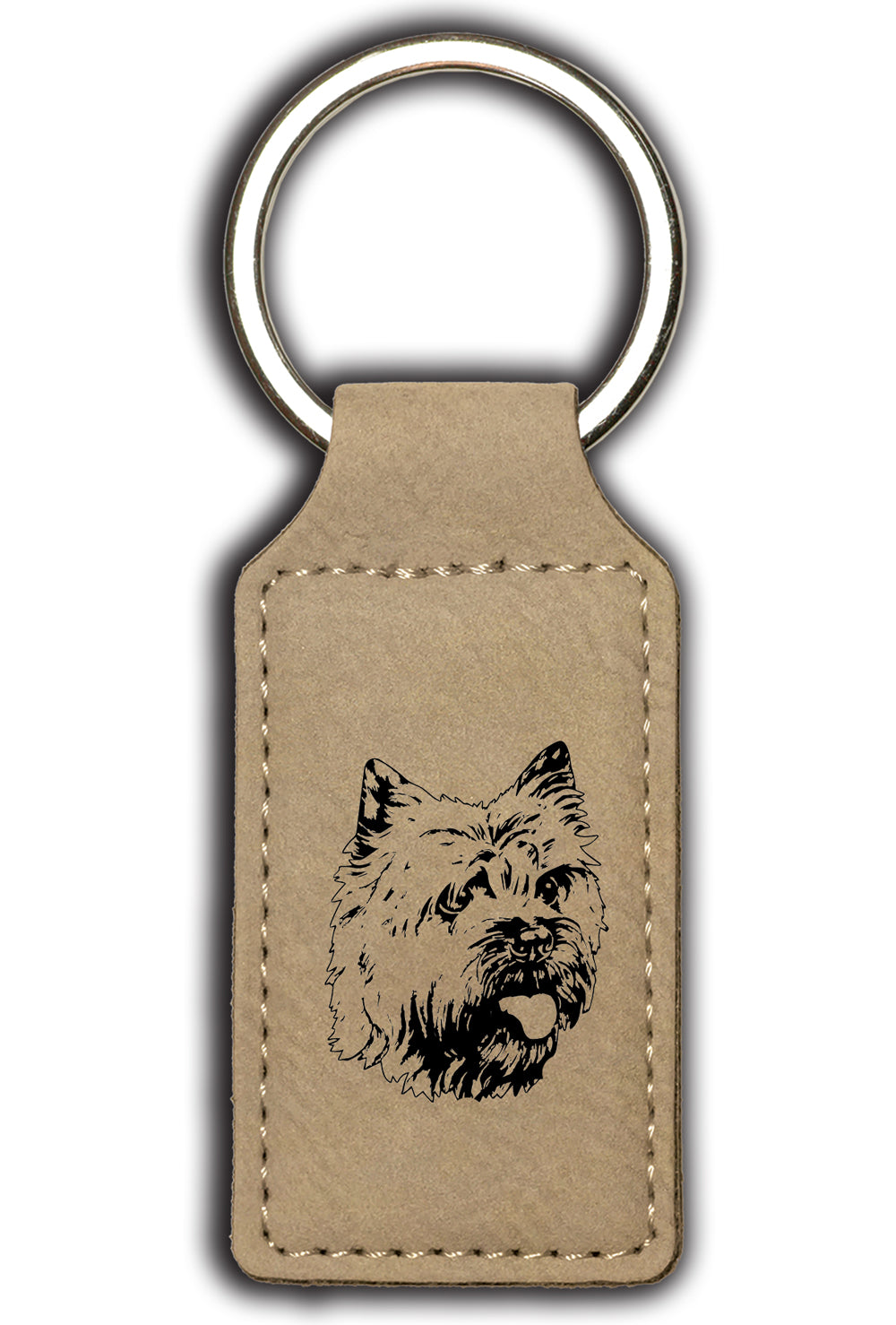 Cairn Terrier Leatherette Key Chain