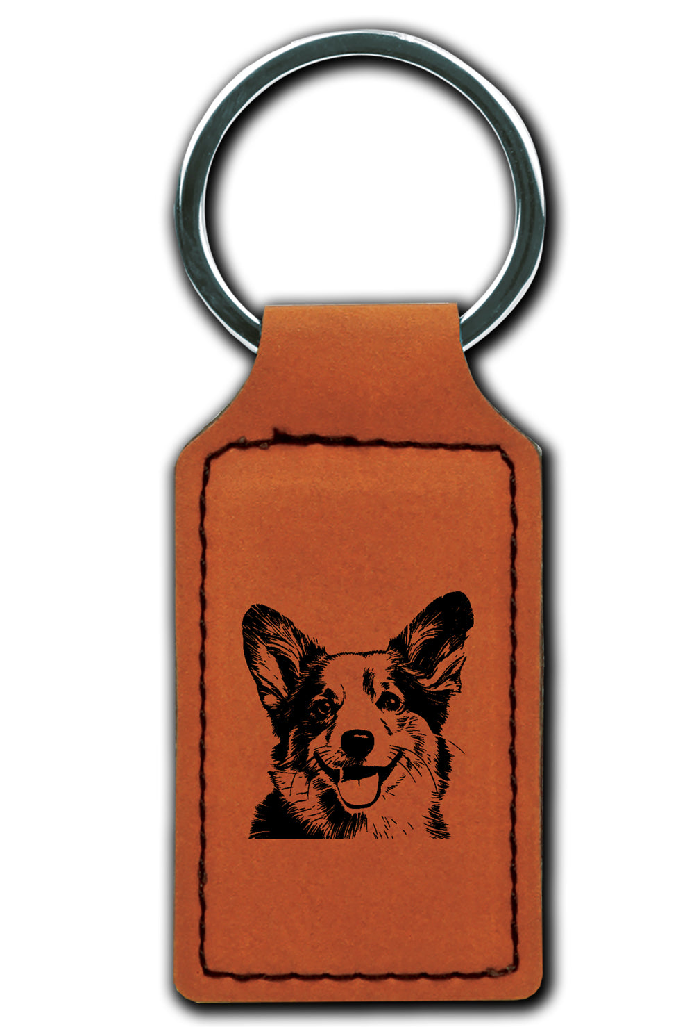 Corgi Leatherette Key Chain