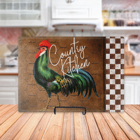 Country Kitchen Rooster Cutting Board
