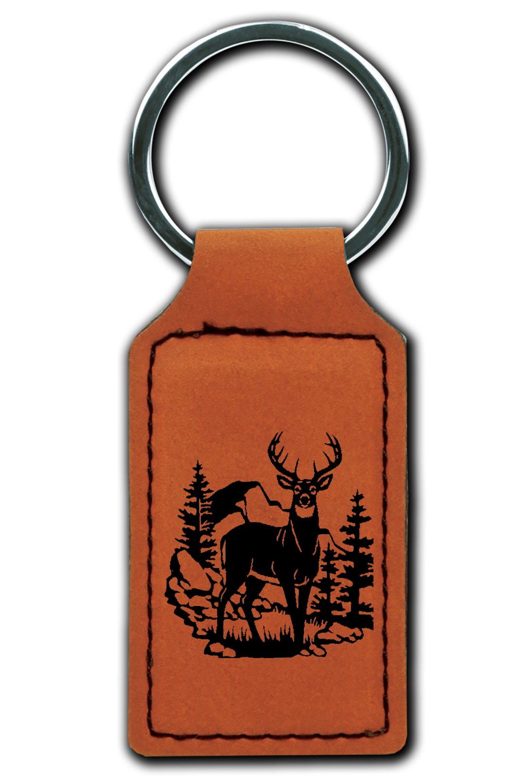 Deer Leatherette Key Chain