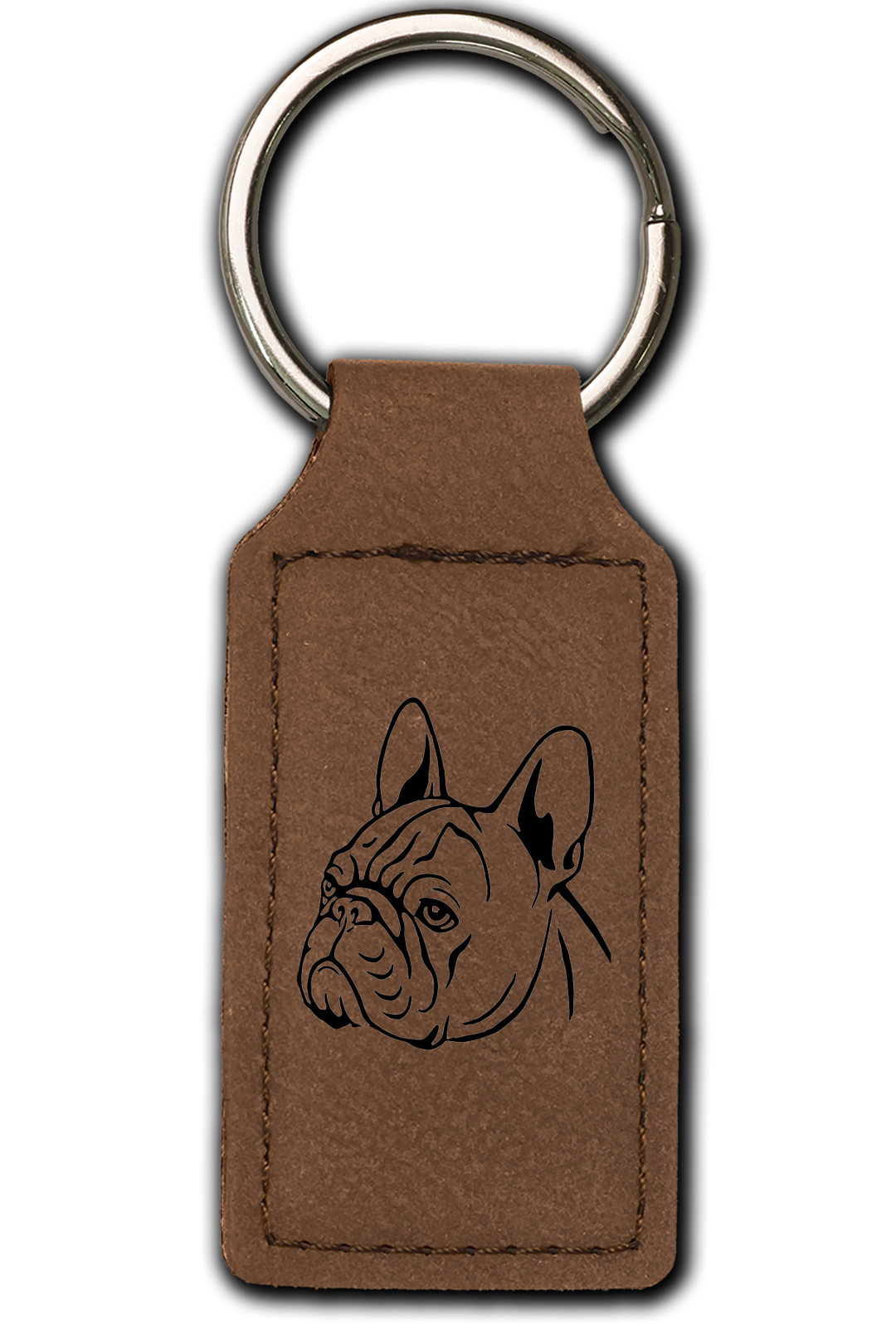 French Bulldog Leatherette Key Chain