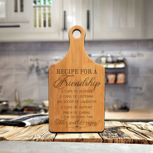 Friendship Recipe Cutting Board