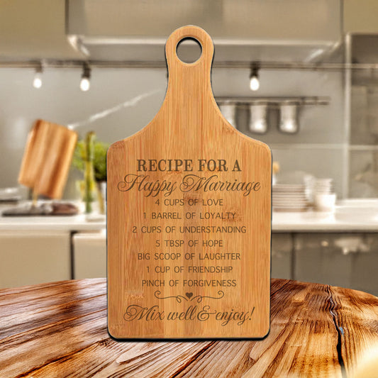 Happy Marriage Recipe Cutting Board