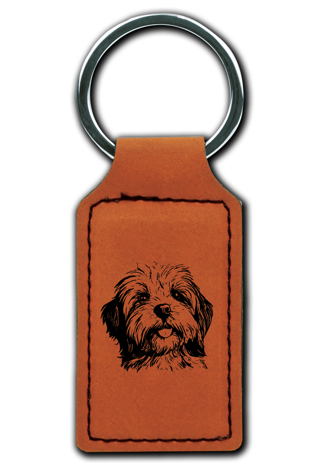 Havanese Leatherette Key Chain
