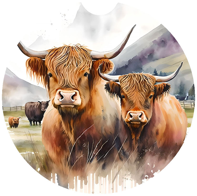 Highland Cow Car Coasters