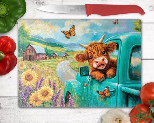 Highland Cow Cutting Board