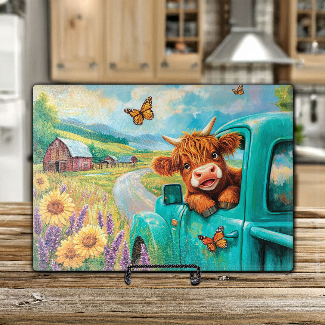 Highland Cow Cutting Board