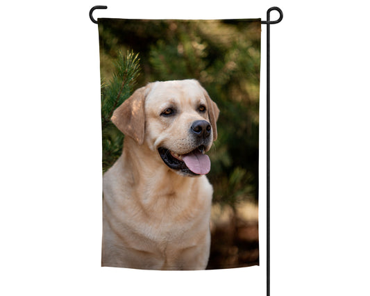 Lab - Yellow Garden Flag