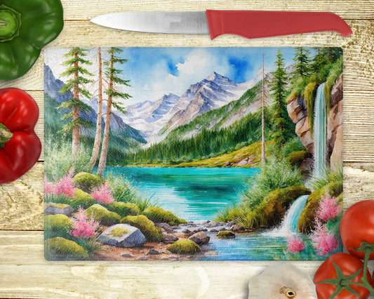 Mountain Waterfall Cutting Board