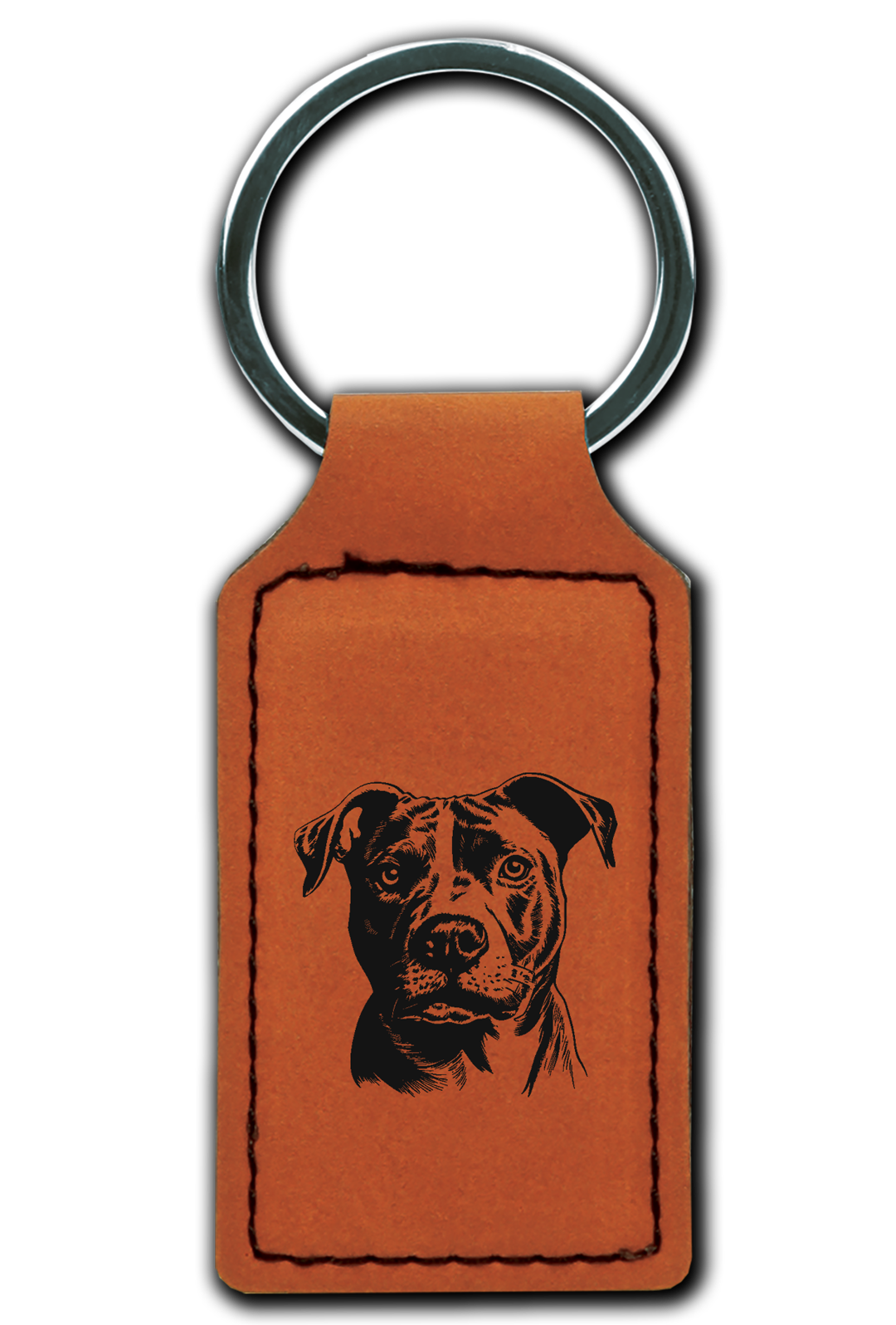 Pitbull Leatherette Key Chain
