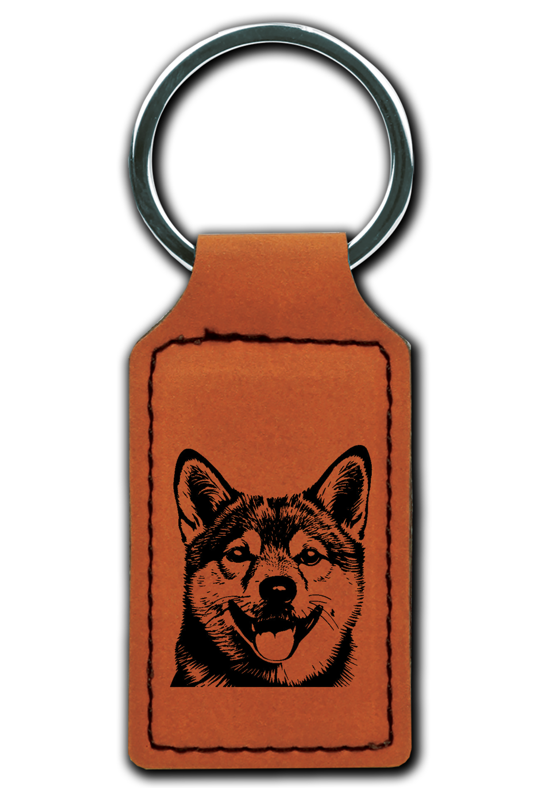 Shiba Inu Leatherette Key Chain