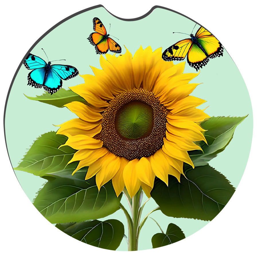 Sunflower Car Coasters