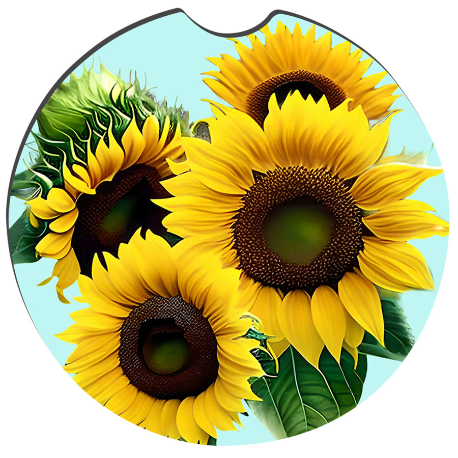 Sunflower Car Coasters