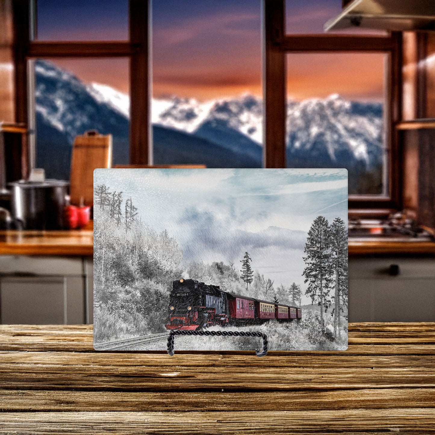 Train Cutting Board