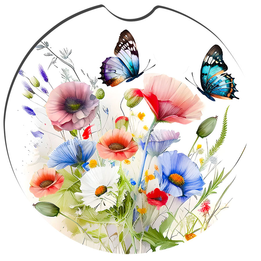 Wildflowers Car Coasters – Floral