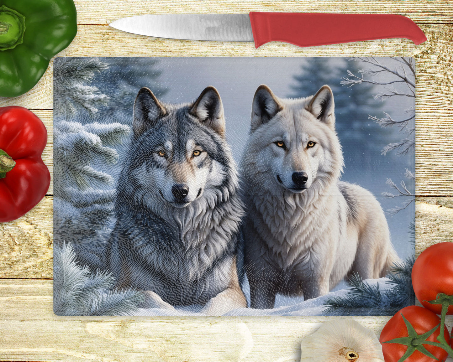 CWWC-Wolf Cutting Board