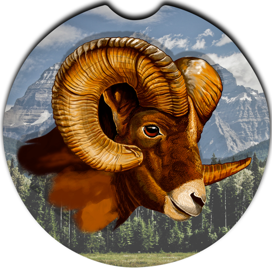 Big Horn Sheep Car Coasters