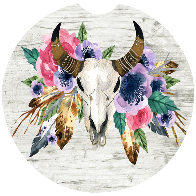 Boho Skull Car Coasters