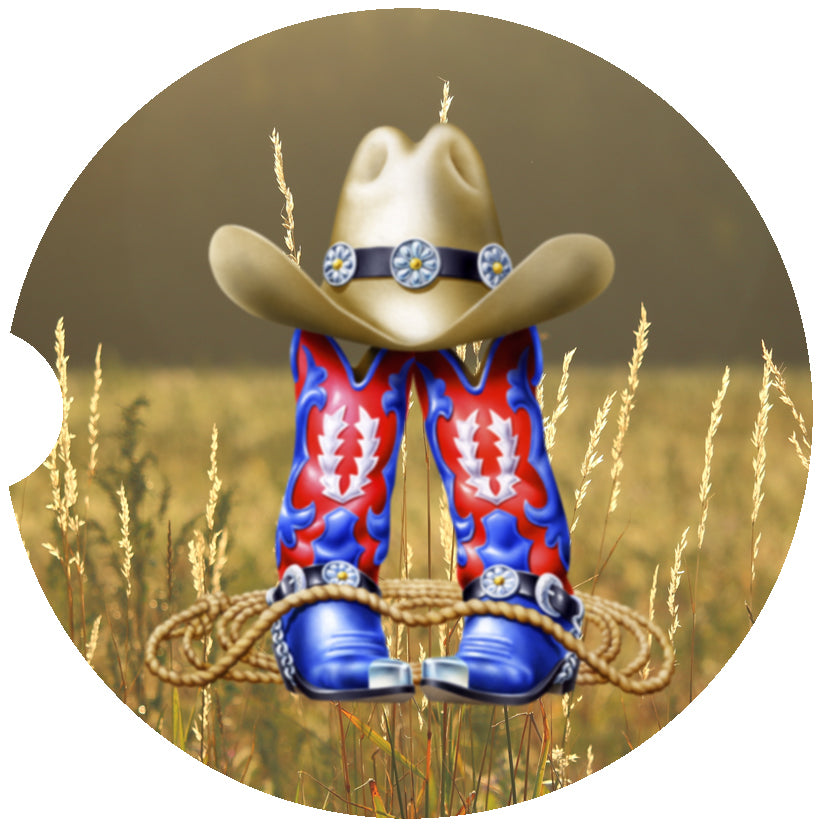 Cowboy Car Coasters – Boots