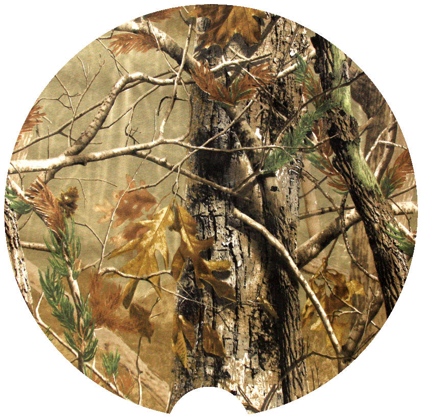 Camo Car Coasters – Brown Woodland