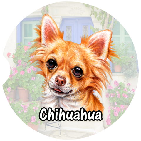 Chihuahua Car Coasters β Long Haired