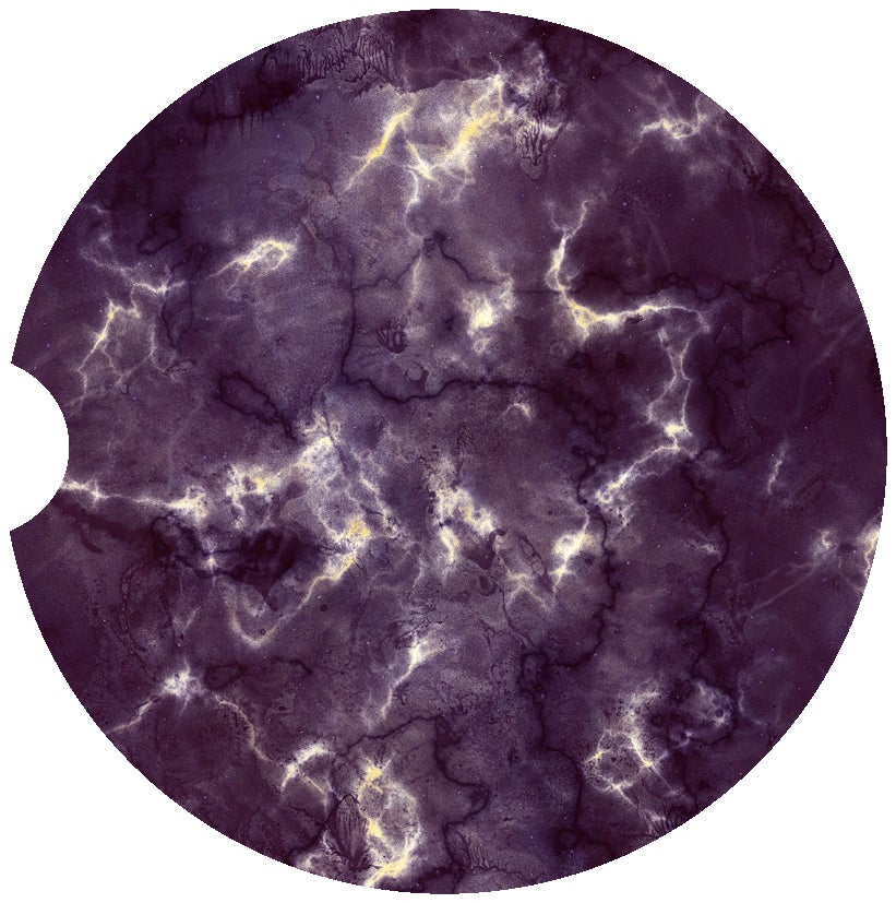 Dark Purple Marble Car Coasters