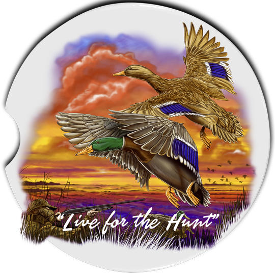 Mallard Duck Live for the Hunt Car Coasters