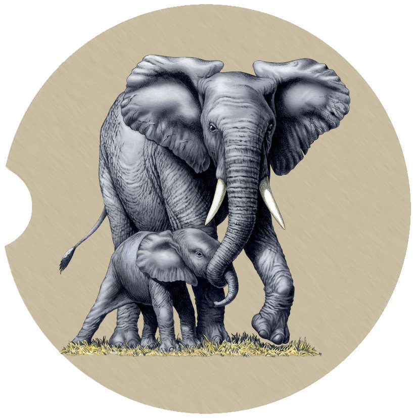 Elephant and baby Car Coasters