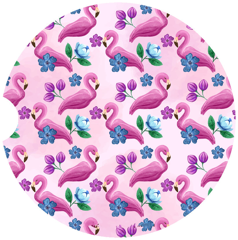 Flamingo Car Coasters