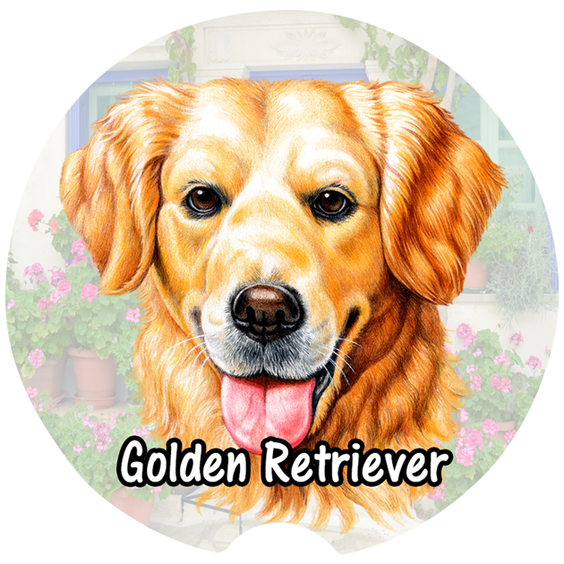 Golden Retriever Car Coasters