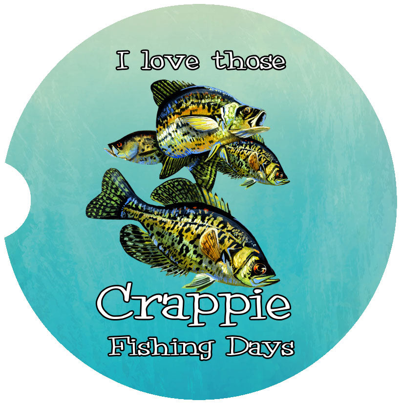 I love those Crappie Fishing Days Car Coasters