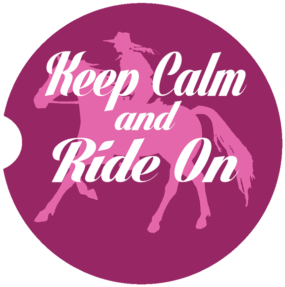 Keep Calm and Ride On Car Coasters