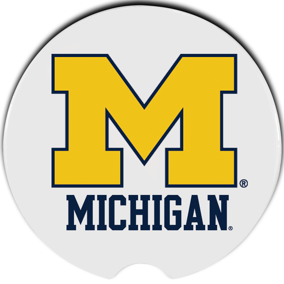 University of Michigan Wolverines Car Coasters – Yellow