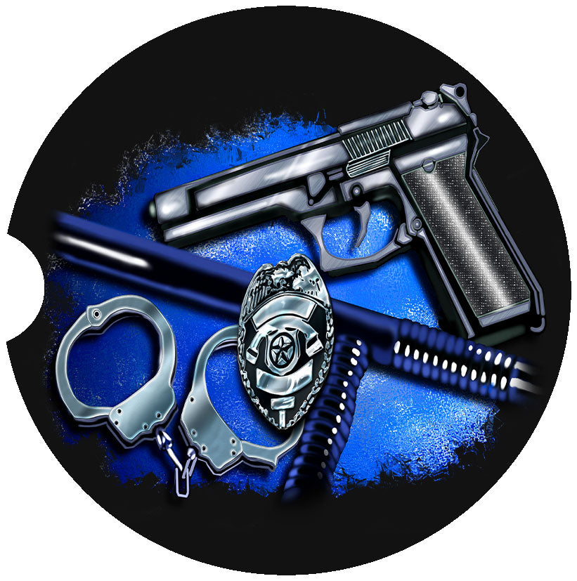 Police Equipment Car Coasters