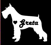 Schnauzer Name Vinyl Decal Sticker