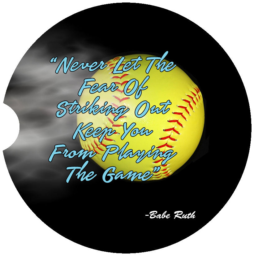 Never Let The Fear Of Striking Out Keep You From Playing the Game Car Coasters