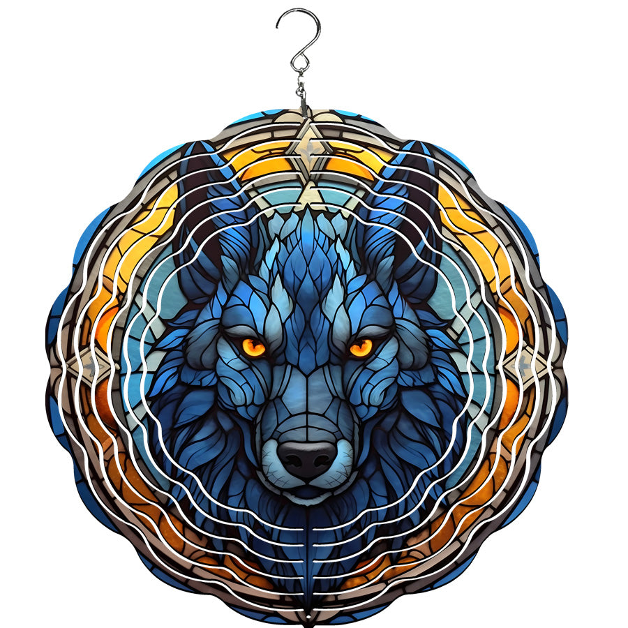 Black wolf wind spinner