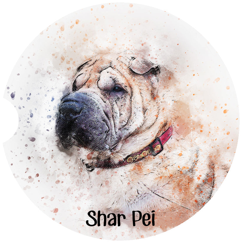 Shar Pei Car Coasters