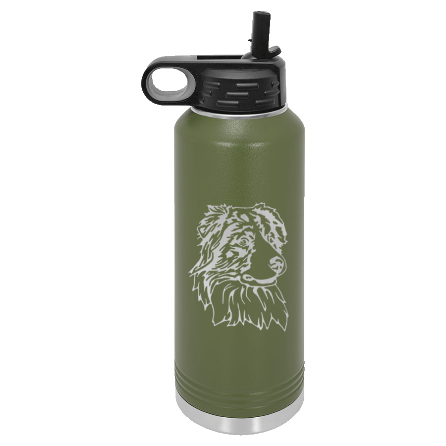 Australian Shepherd Water Bottle