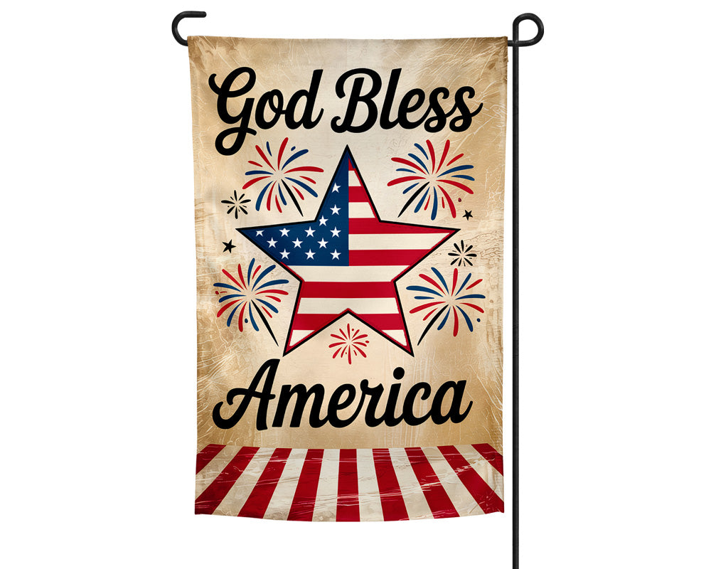 God Bless America Garden Flag