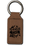 Adventure Awaits Leatherette Key Chain
