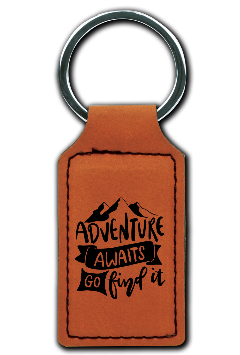 Adventure Awaits Leatherette Key Chain